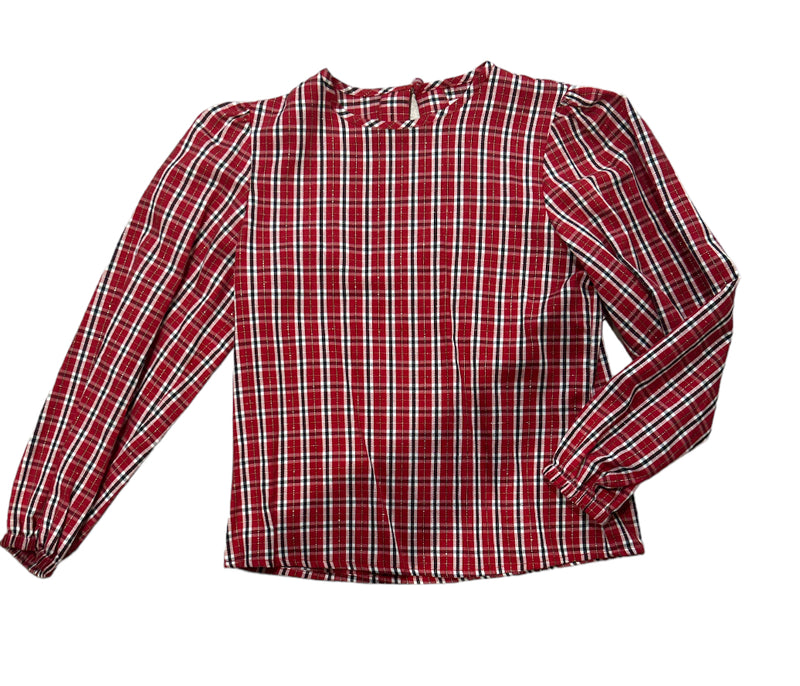 Red Plaid Linen Shirt