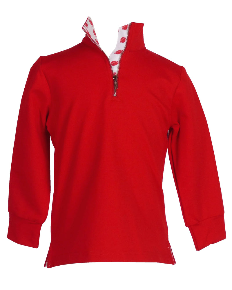 Game Day Quarter Zip-Red