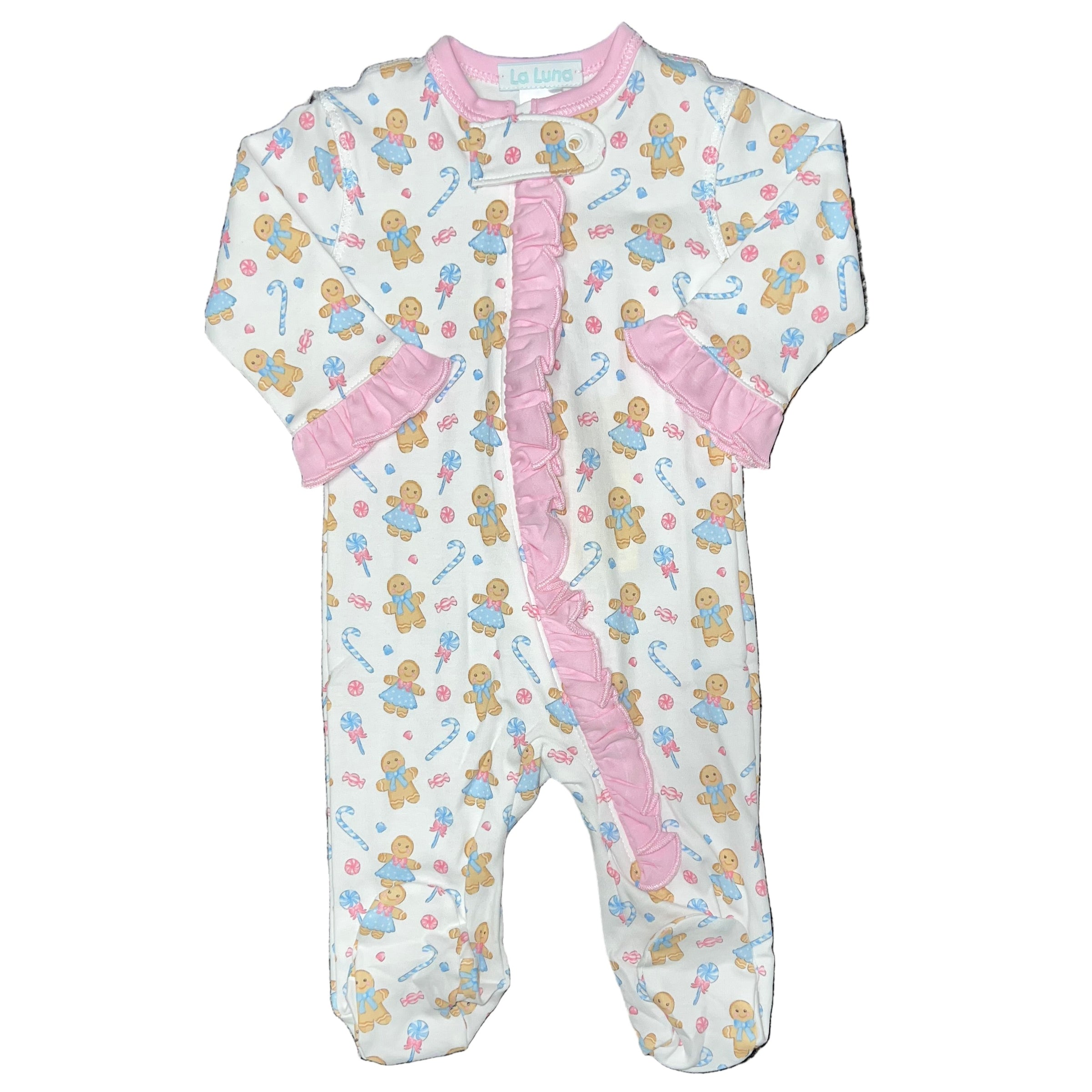 Gingerbread Ruffle Footie