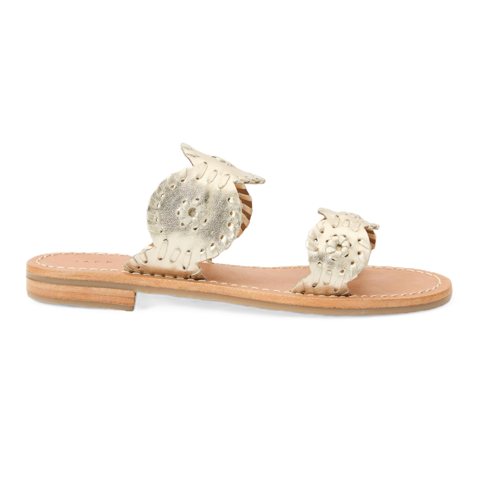 Girls Lauren Flat Sandal - Metallic Nappa