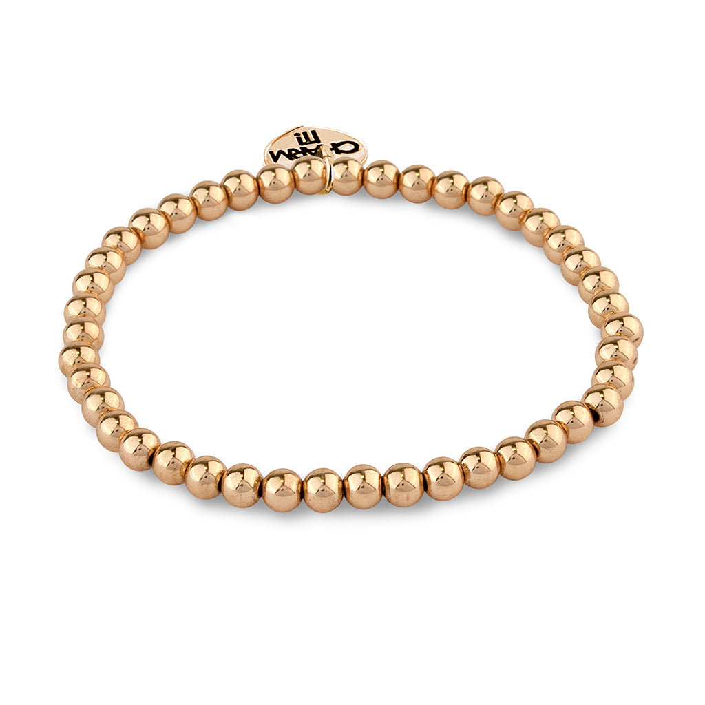 Gold Stretch Bead Bracelet