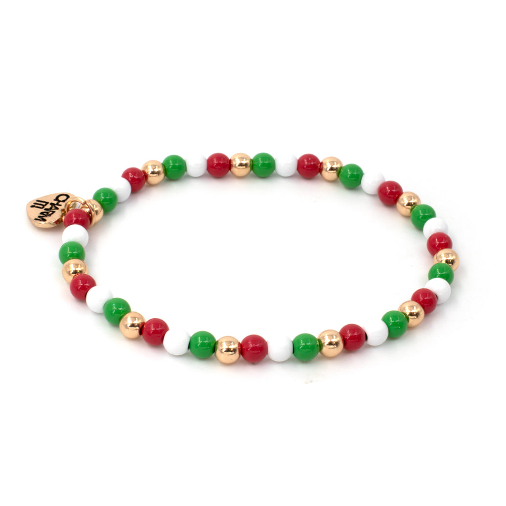 Christmas Stretch Bead Bracelet