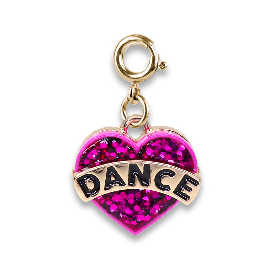 Glitter Dance Heart Charm