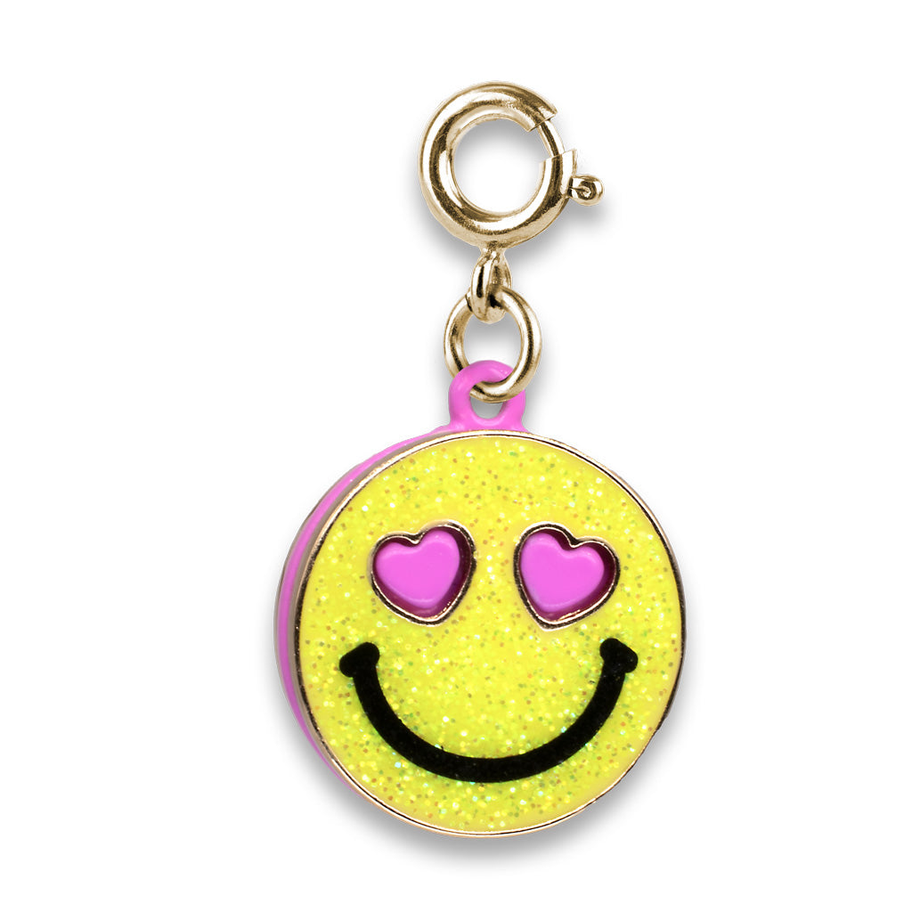 Glitter Smiley Face Charm