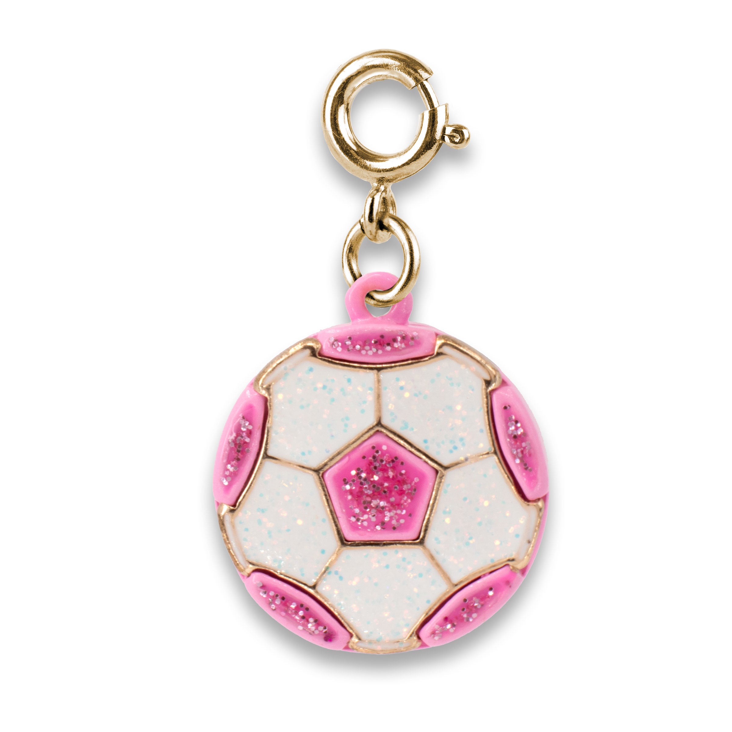 Glitter Soccer Ball Charm