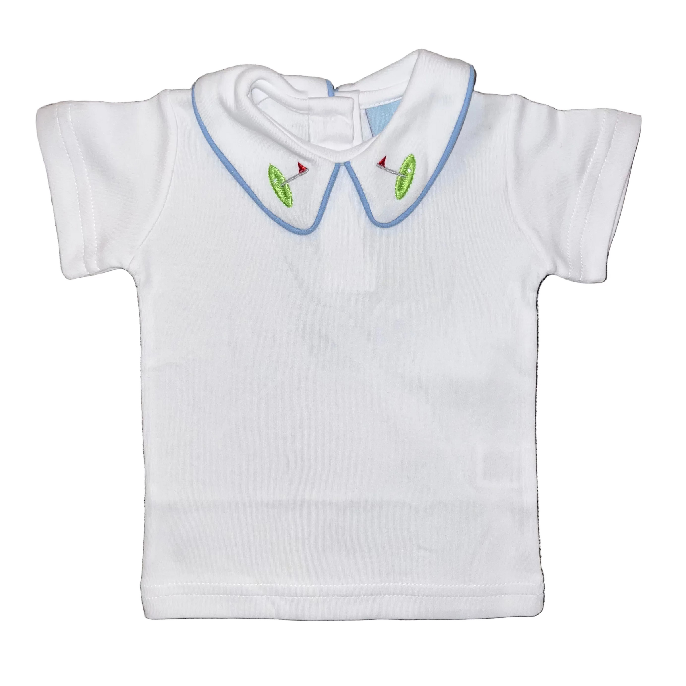 Golf Embroidered Peter Pan Collar Shirt