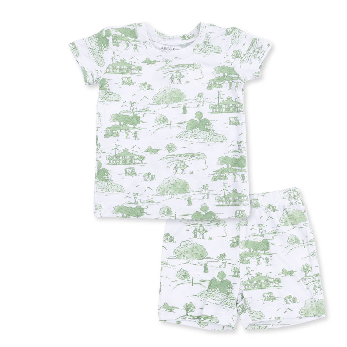 Golf Toile Green Loungewear Short Set