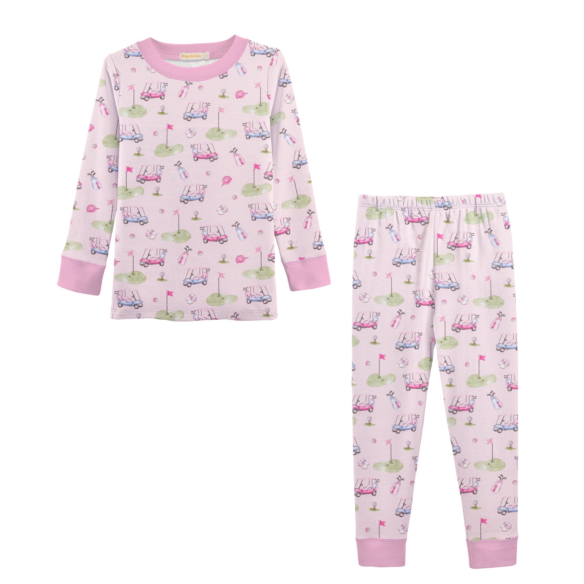 Golfing In Pink Printed Pajamas