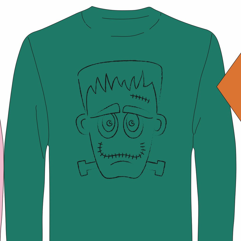 LS Green Frankenstein Halloween T-Shirt