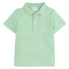 Green Striped Polo - Short Sleeve