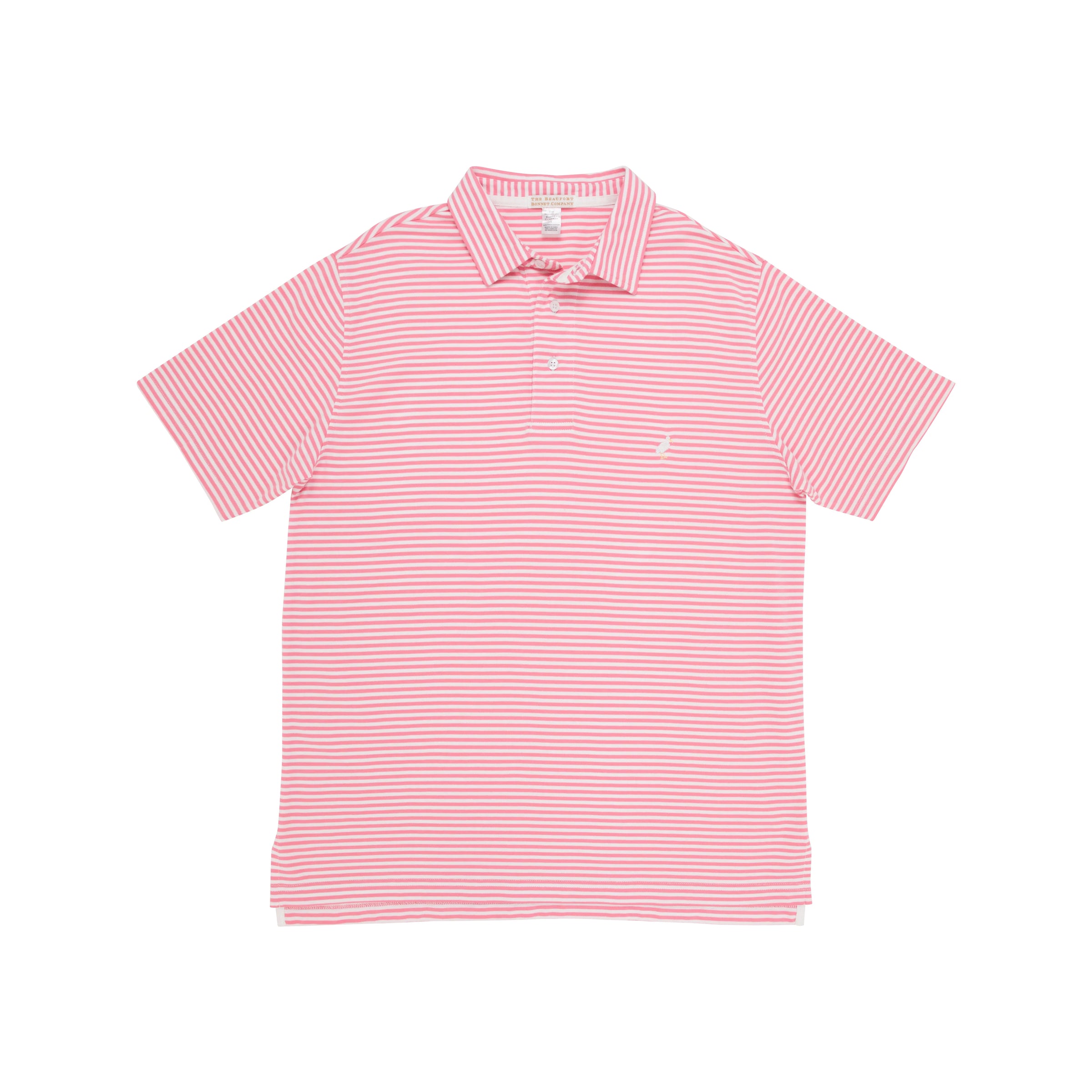 MENS SMALL Hamptons Hot Pink Stripe- Croquet Party Polo