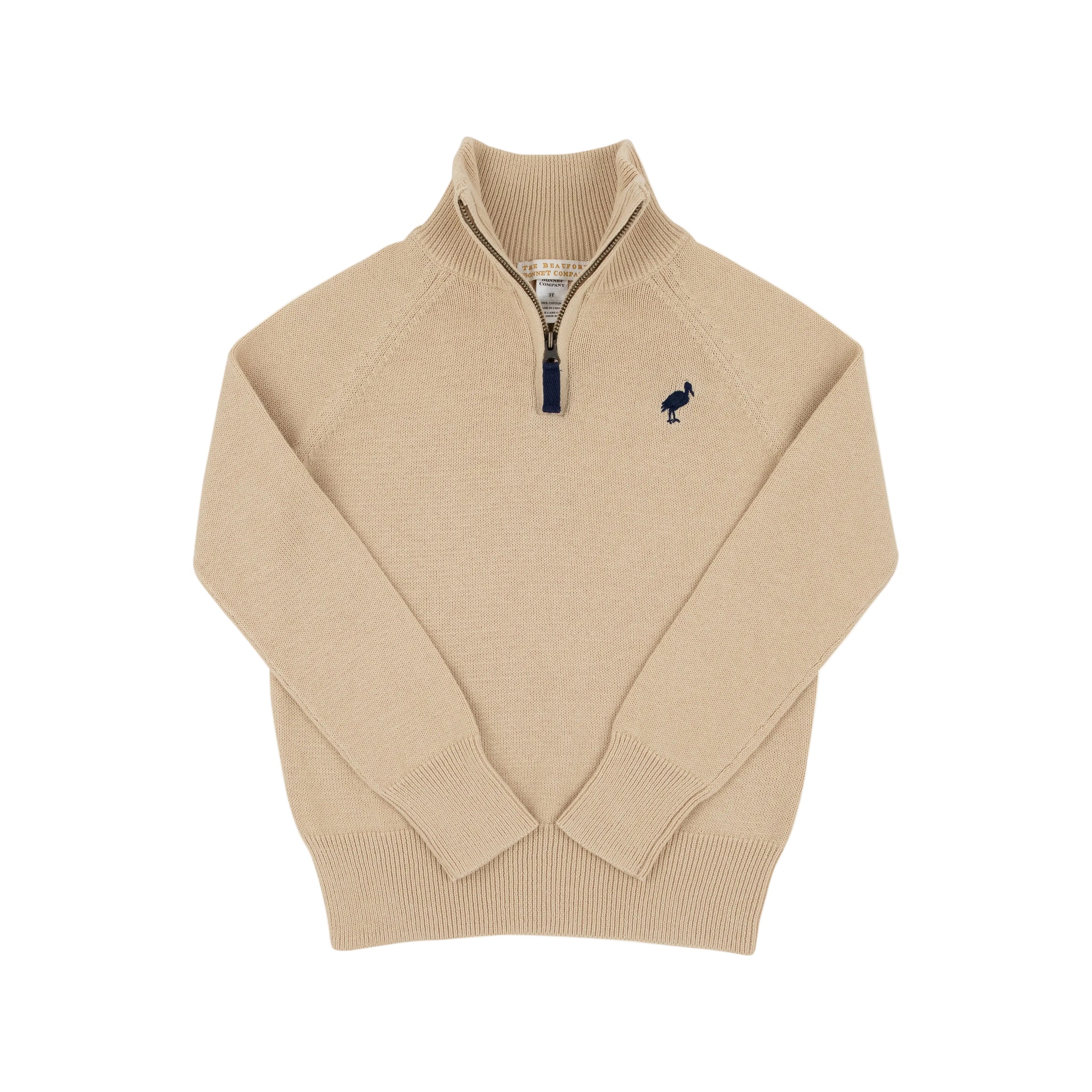 Hayden Half Zip Sweater Keeneland Khaki Nantucket Navy