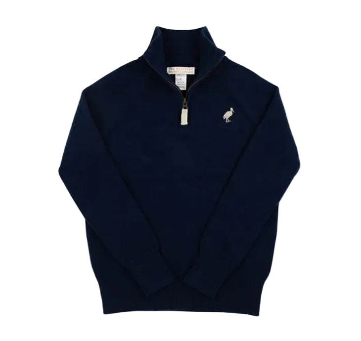 Hayden Half Zip Sweater Nantucket Navy/Osprey Oatmeal