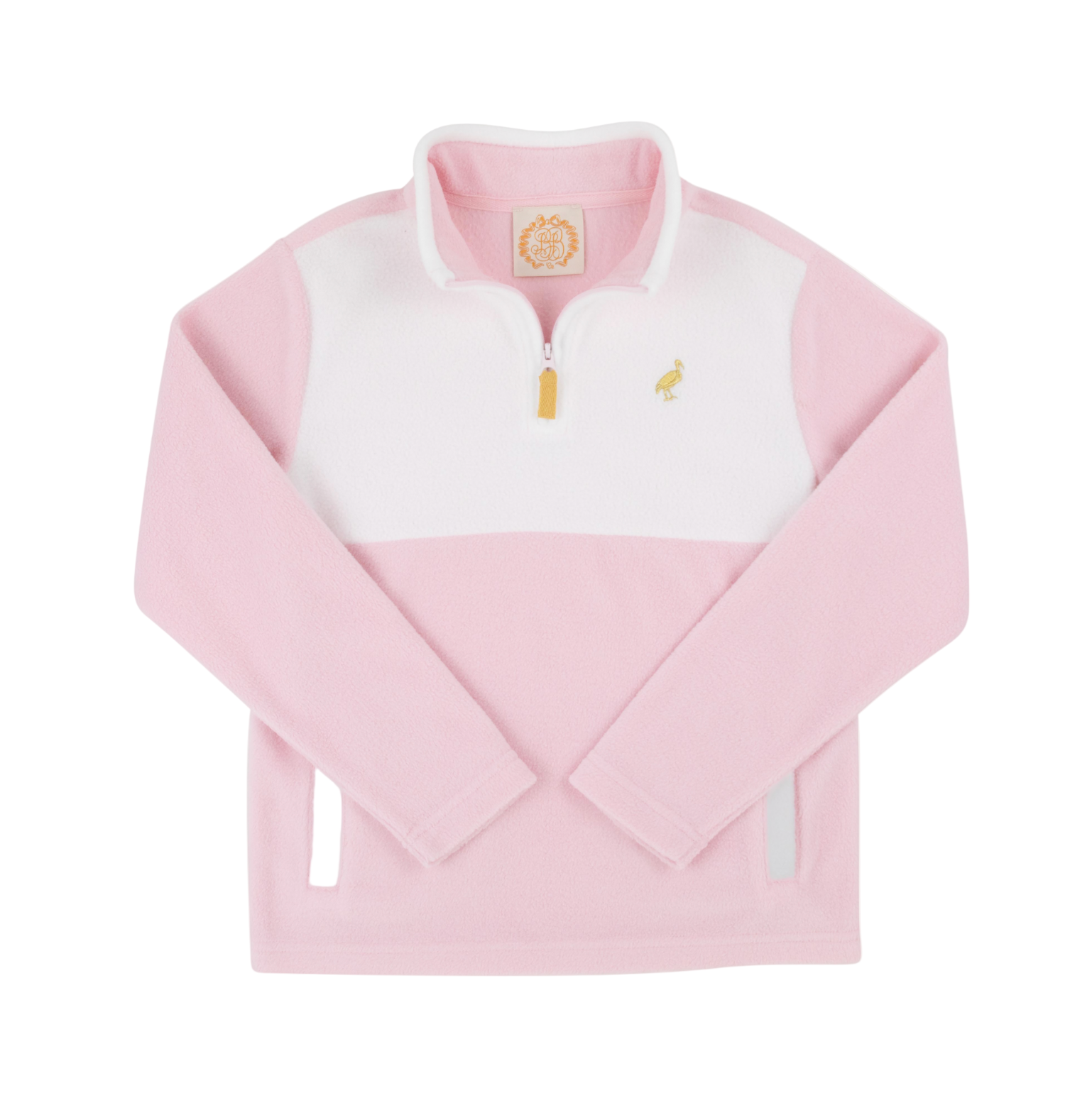 Hayword Half Zip Fleece Palm Beach Pink/Worth Ave White