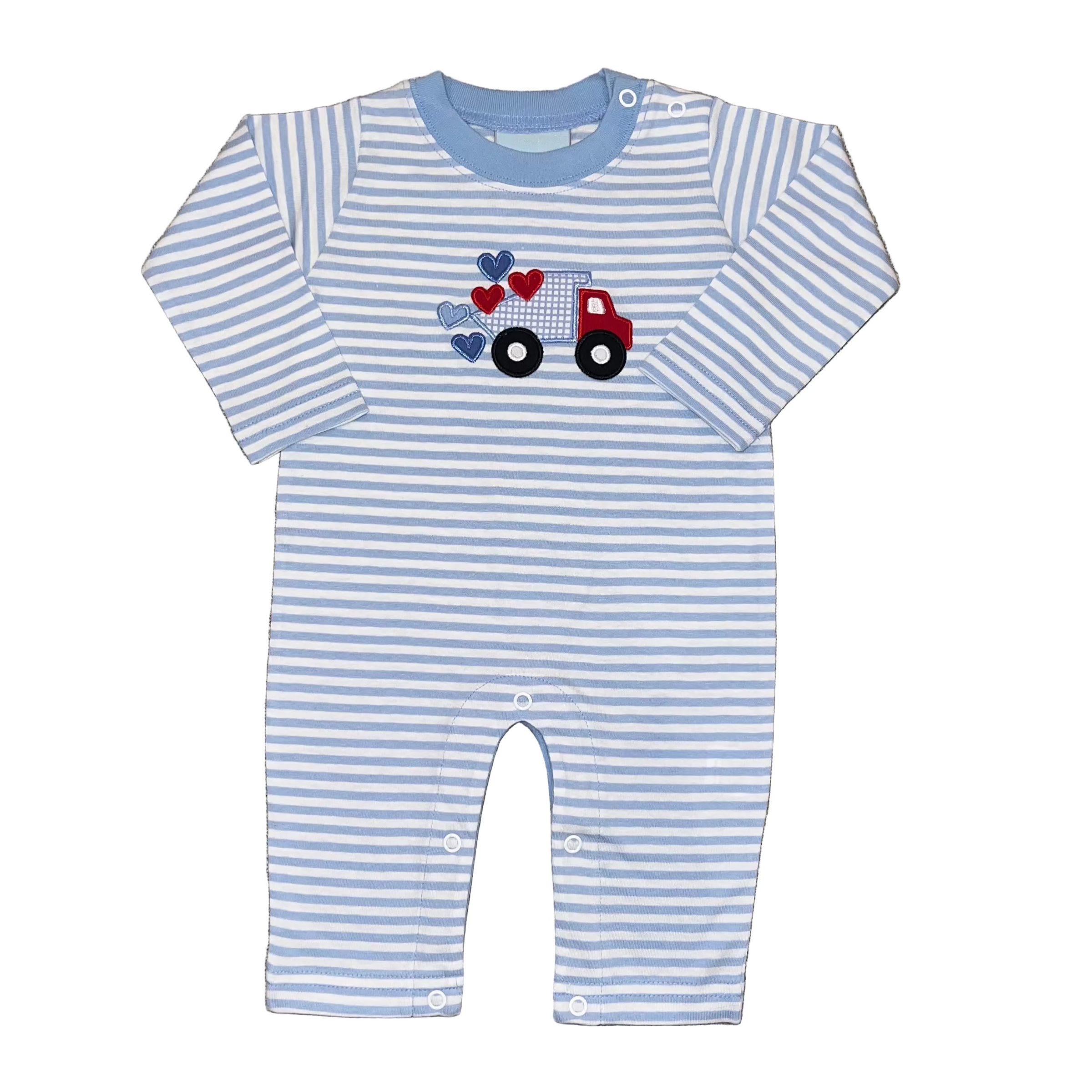 Heart Dump Truck Applique Romper