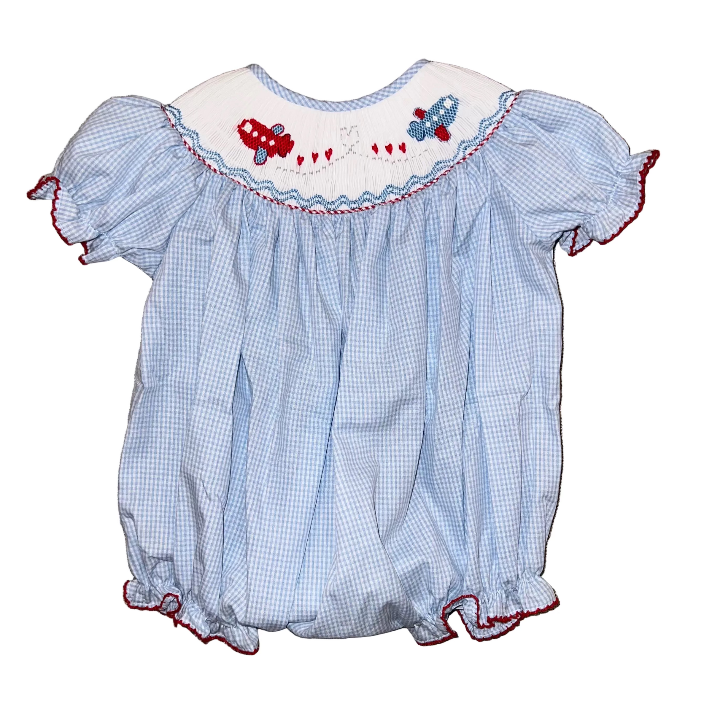 Hearts in the Air Smocked Bishop Bubble