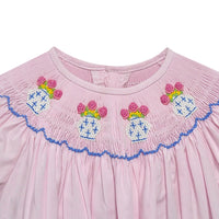 Heirloom Vase Smocked Bishop Dress