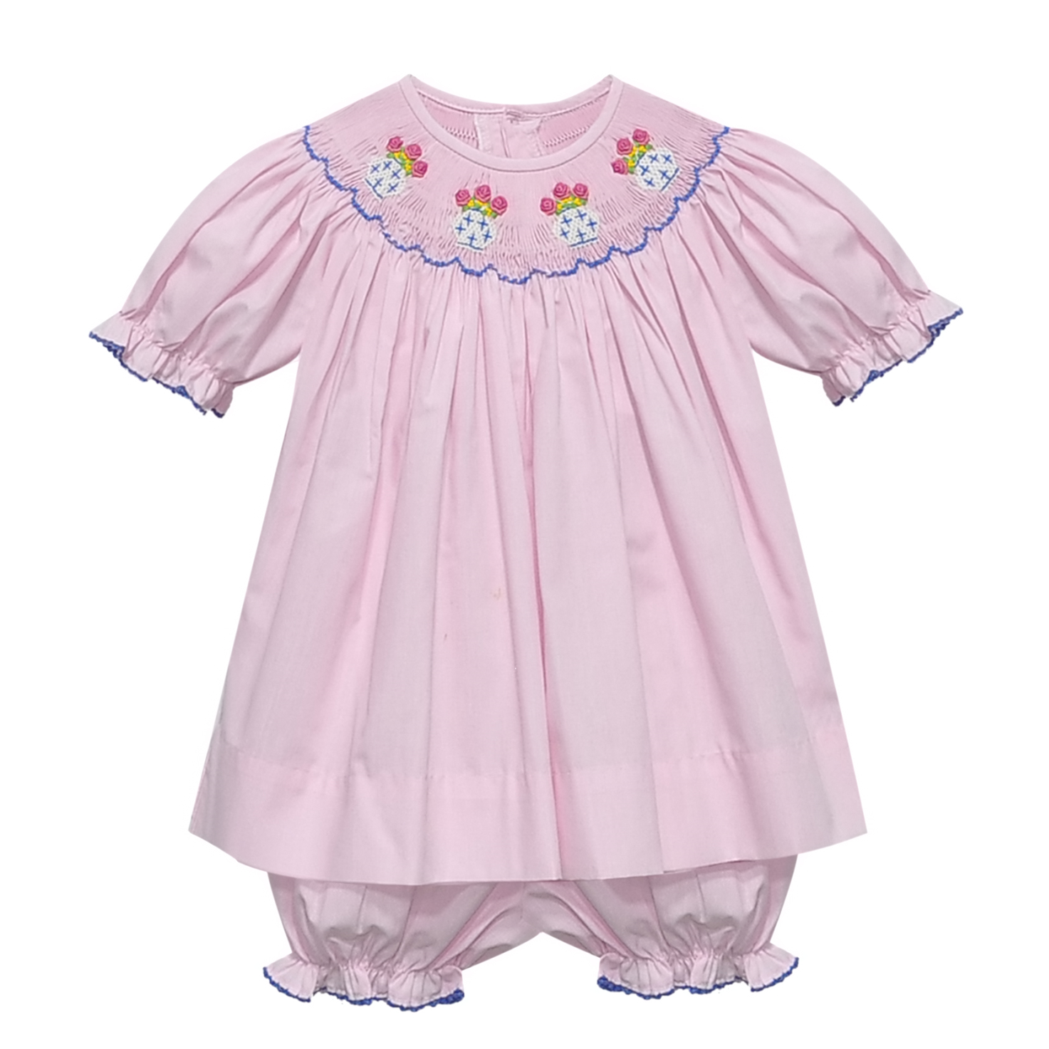 Heirloom Vase Smocked Bloomer Set