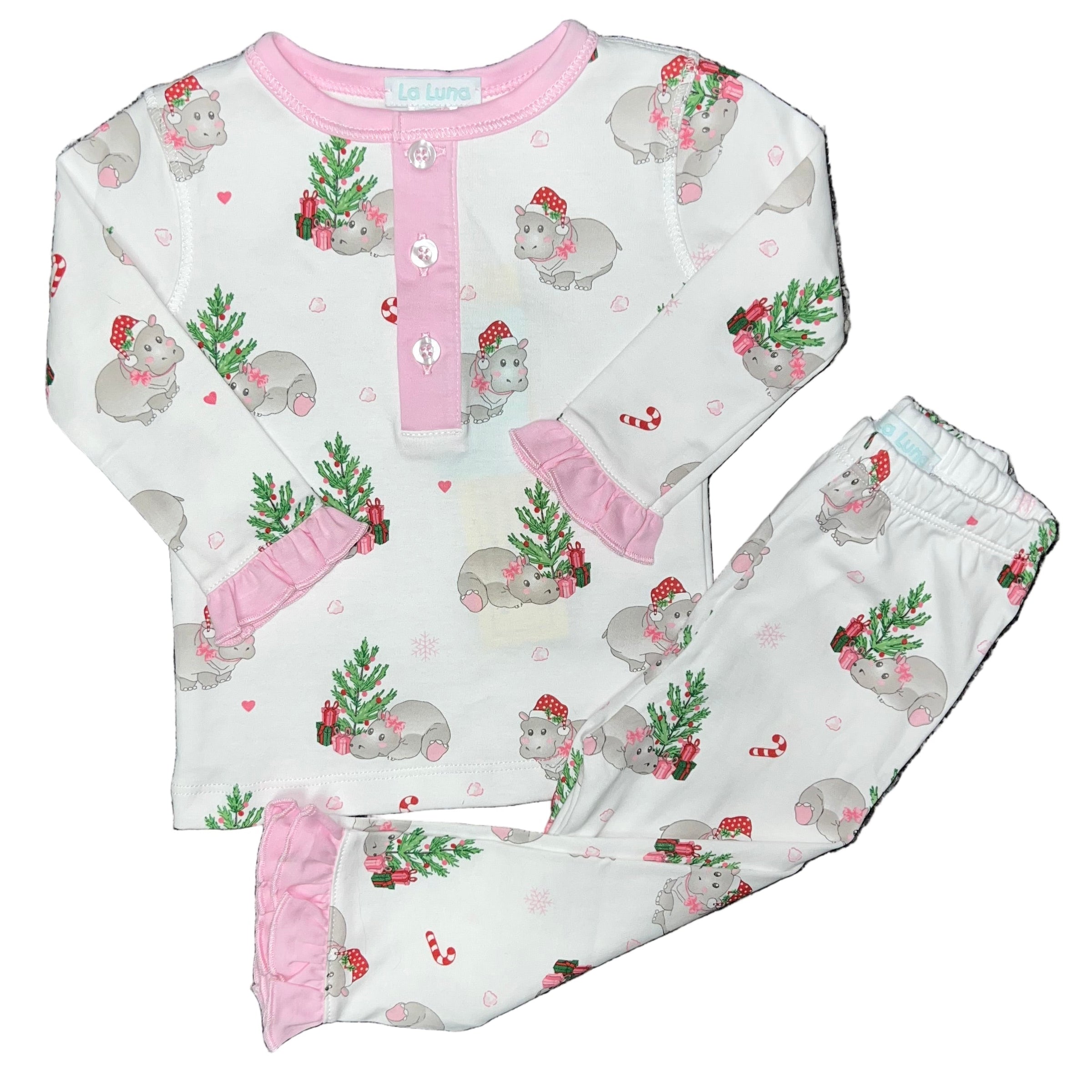 Hippopotamus for Christmas Pink Pajamas