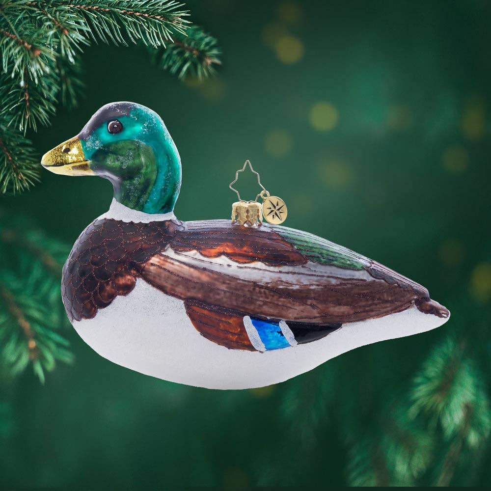 Holiday Glass Ornament – Majestic Mallard