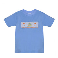 Houston Blue Shirt - Smocked Birthday