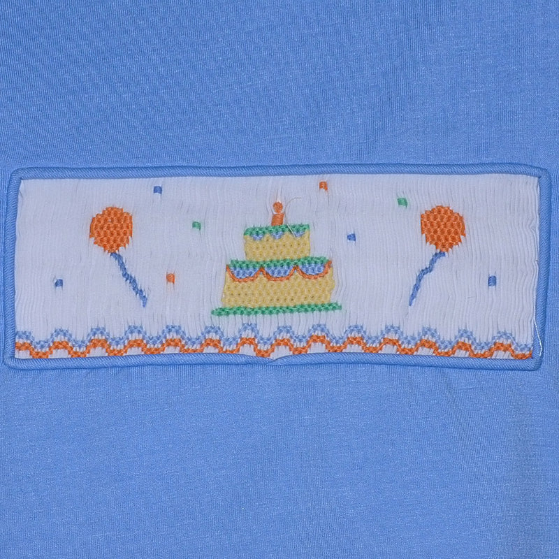 Houston Blue Shirt - Smocked Birthday