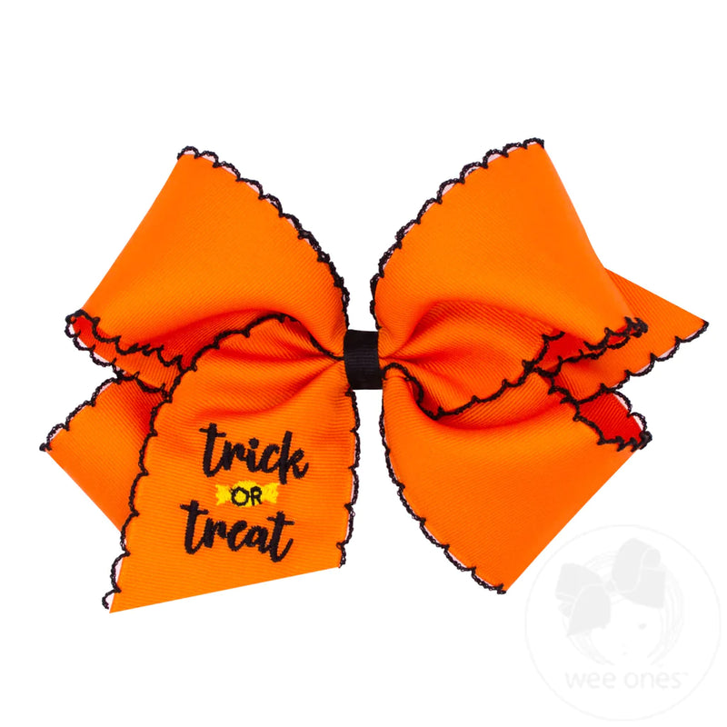 Wee Ones King Trick or Treat Moonstitch Bow