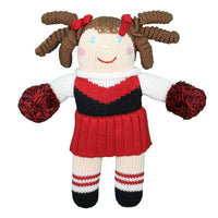 Cheerleader Knit Doll - Red and Black