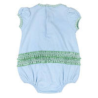 Gingham Mallard Applique Ruffle Bubble