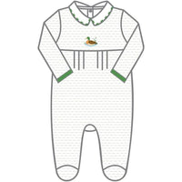 Majestic Mallard Embroidered Collared Footie