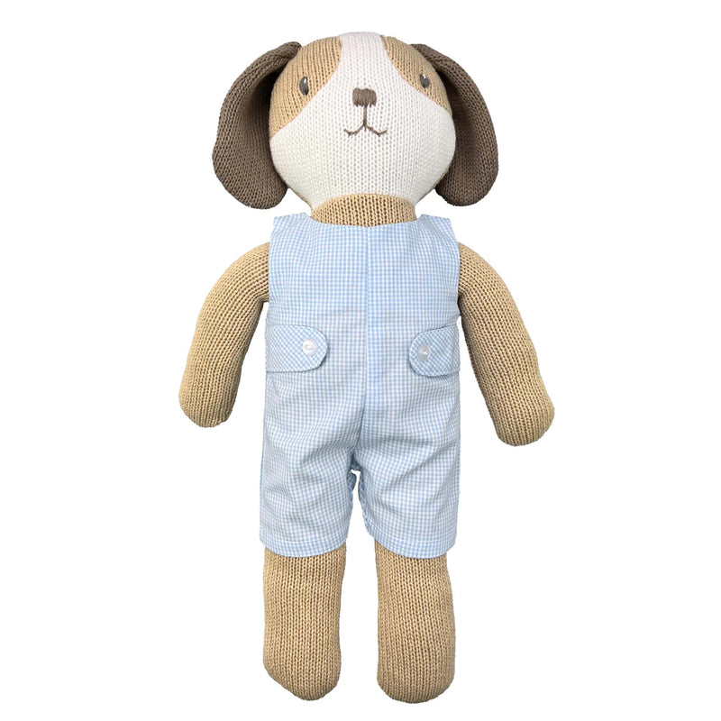 Knit Puppy Doll with Blue Romper