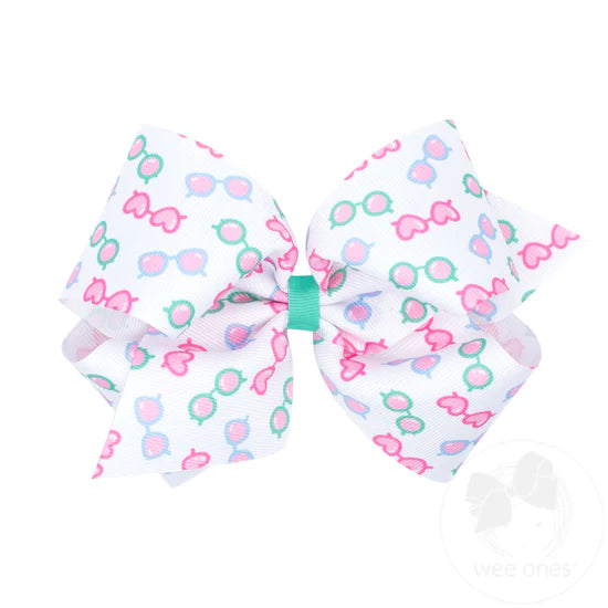 Wee Ones King Sunglasses Print Bow