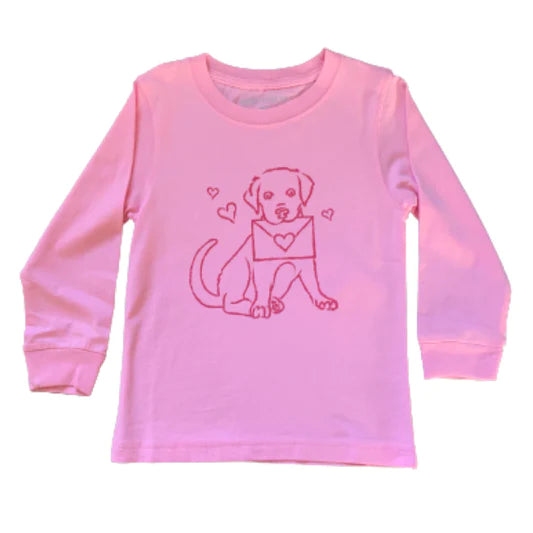 Pink Valentines Lab LS T-shirt