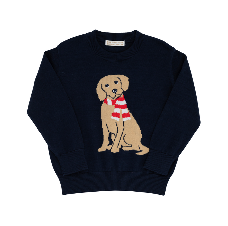 Isaac's Intarsia Sweater Nantucket Navy/Dog