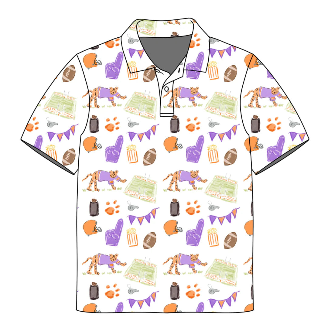 PRE-ORDER Jackson Polo- Game Day Tiger Paws
