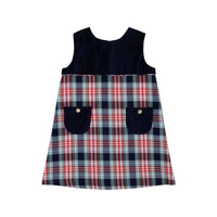 Jill Jumper Velveteen Nantucket Navy/Covington Cottage Plaid
