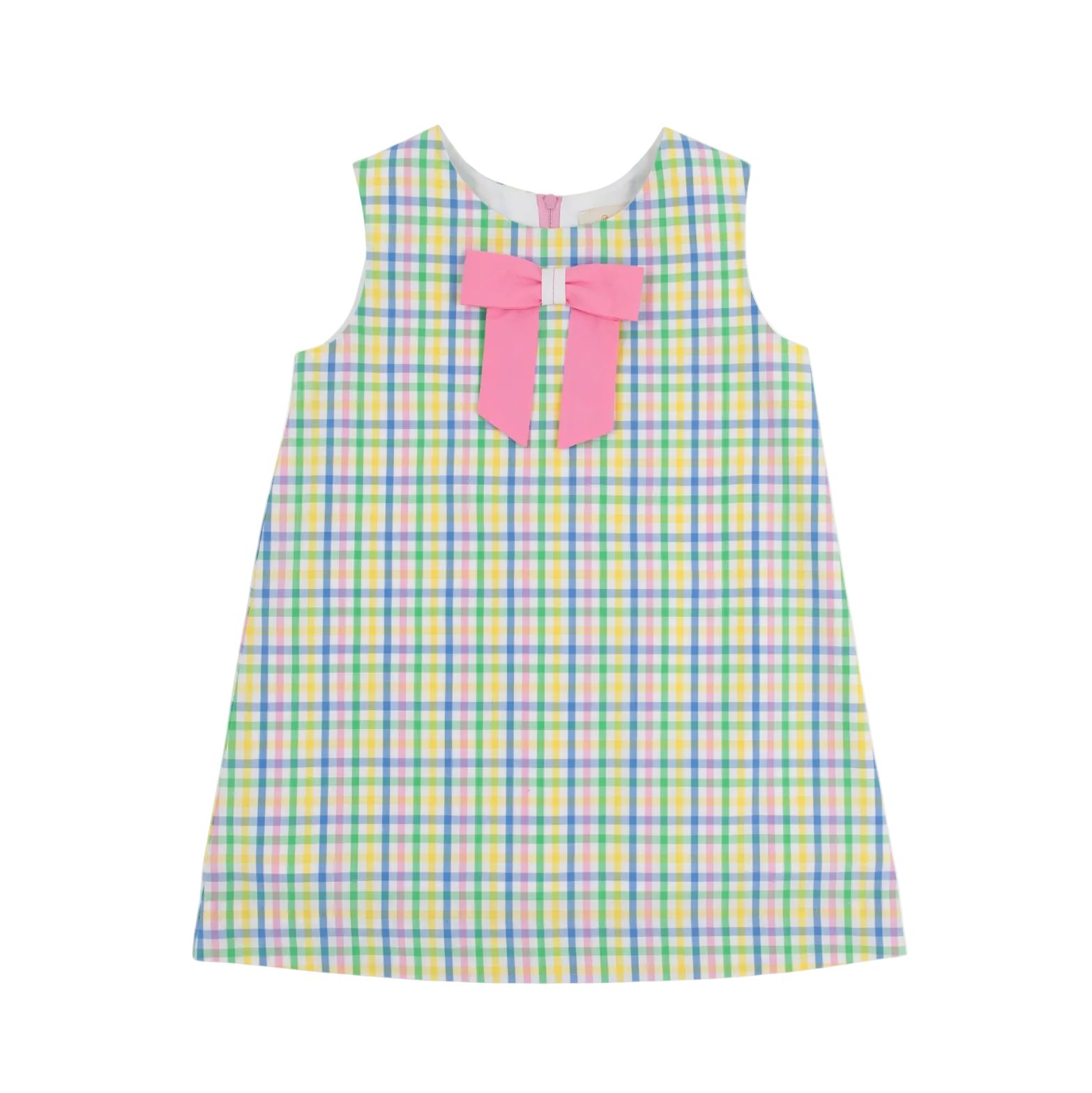 Jilly Jumper Woven Dyed Yarn Primland Plaid Hamptons Hot Pink