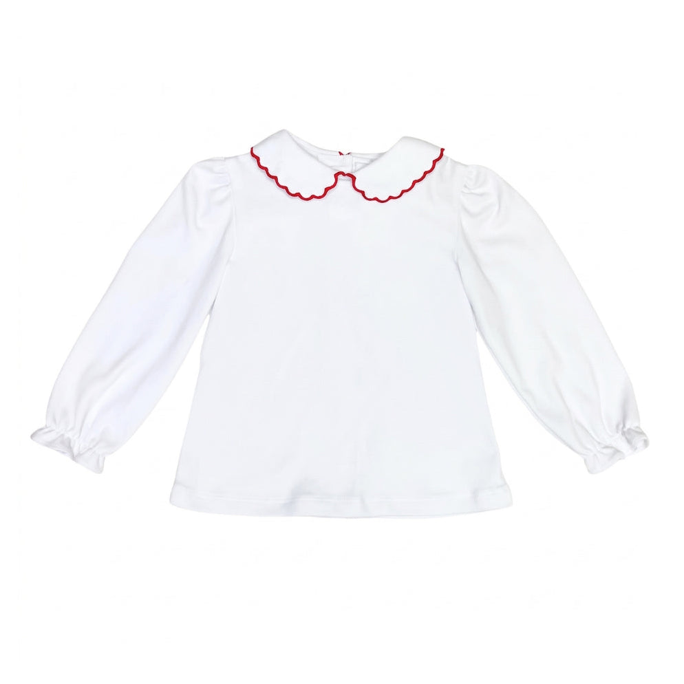Red Kendall Collar Knit Blouse