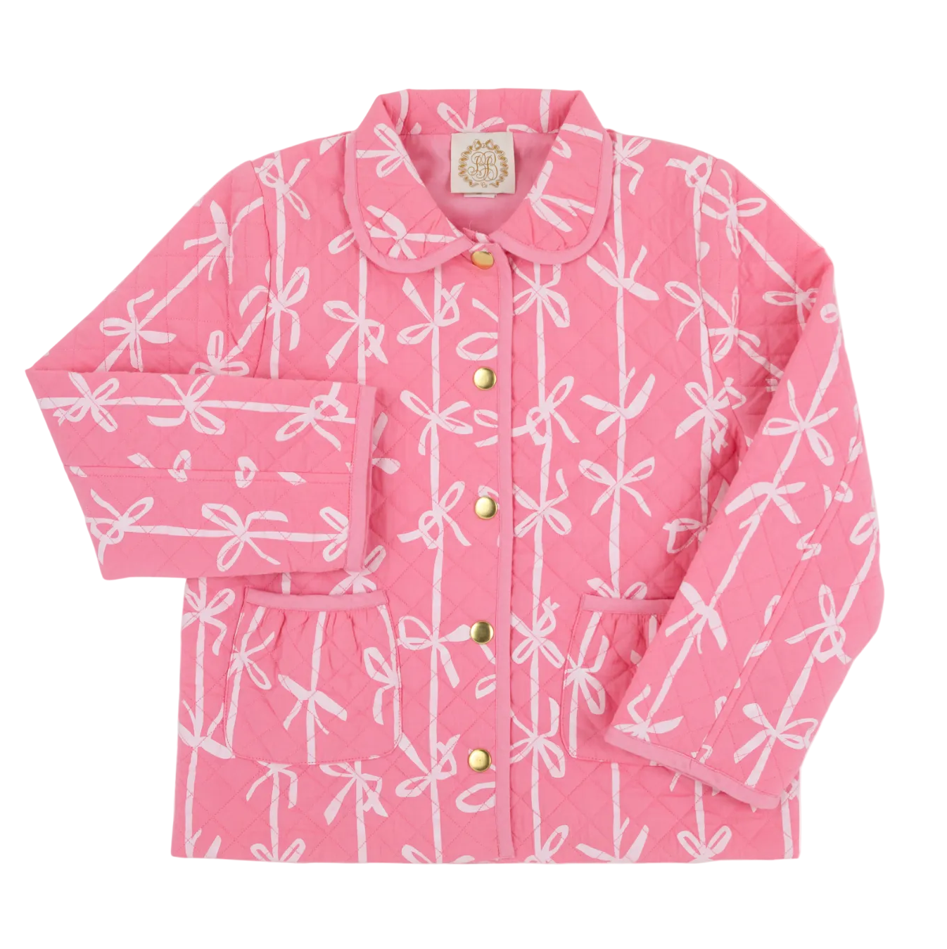 Kendall Quilted Coat Cambric Braselton Bows (Romany Rose)
