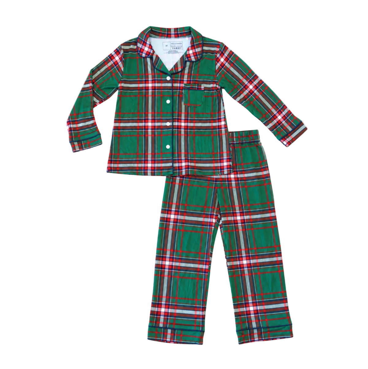 Kevin Set Christmas Plaid Green