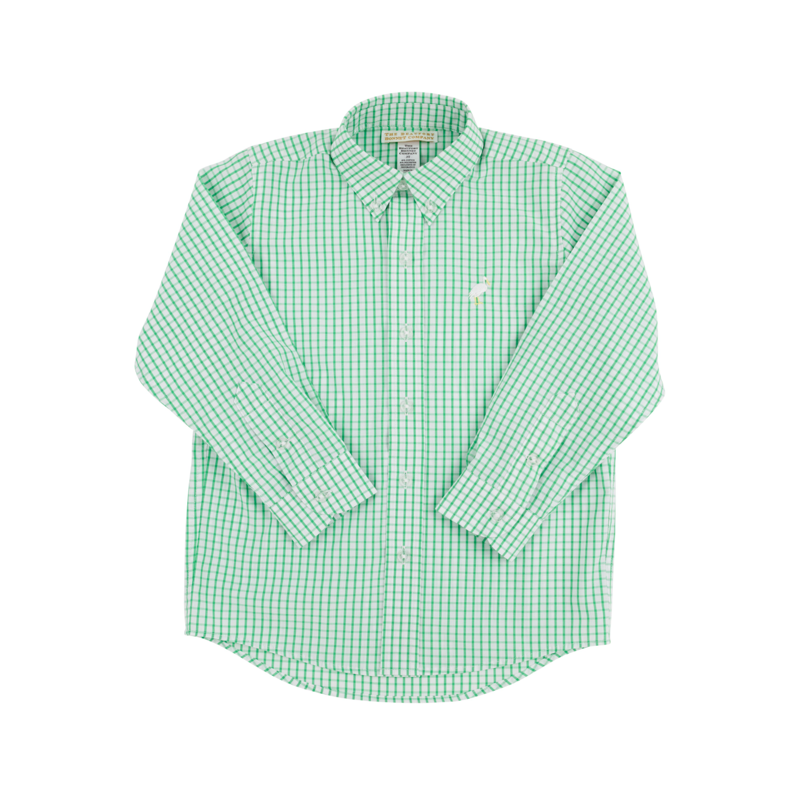 Dean's List Dress Shirt Kiawah Kelly Green Windowpane/Multicolor