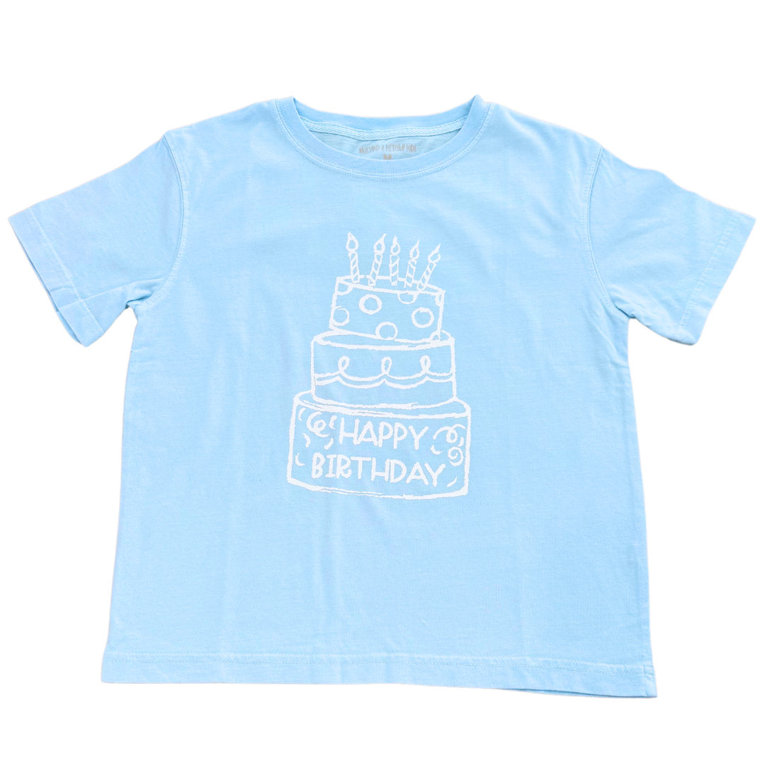 Light Blue Birthday Cake T-shirt