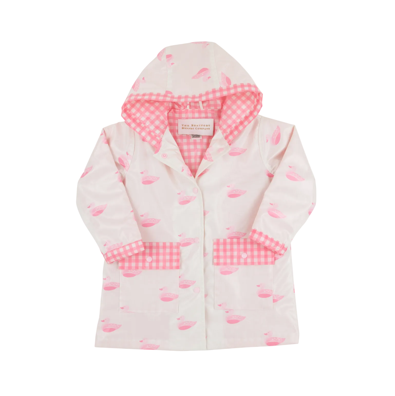 Liquid Sunshine Slicker Merrimack Quack Quacks (Palm Beach Pink) Hamptons Hot Pink Gingham