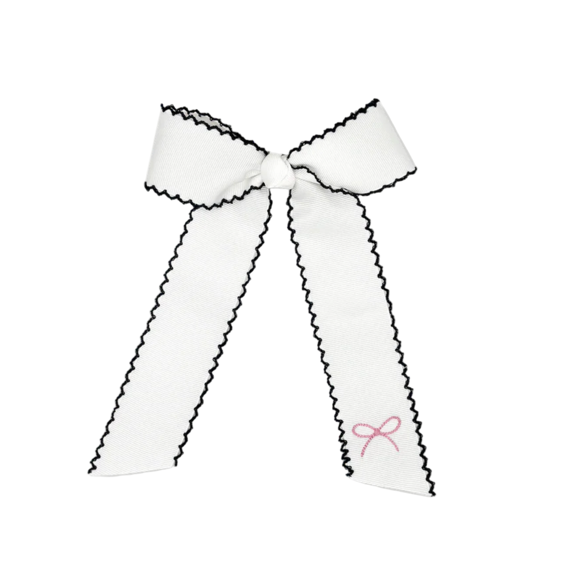 Lola Long Bow Navy Trim with Pink Bow