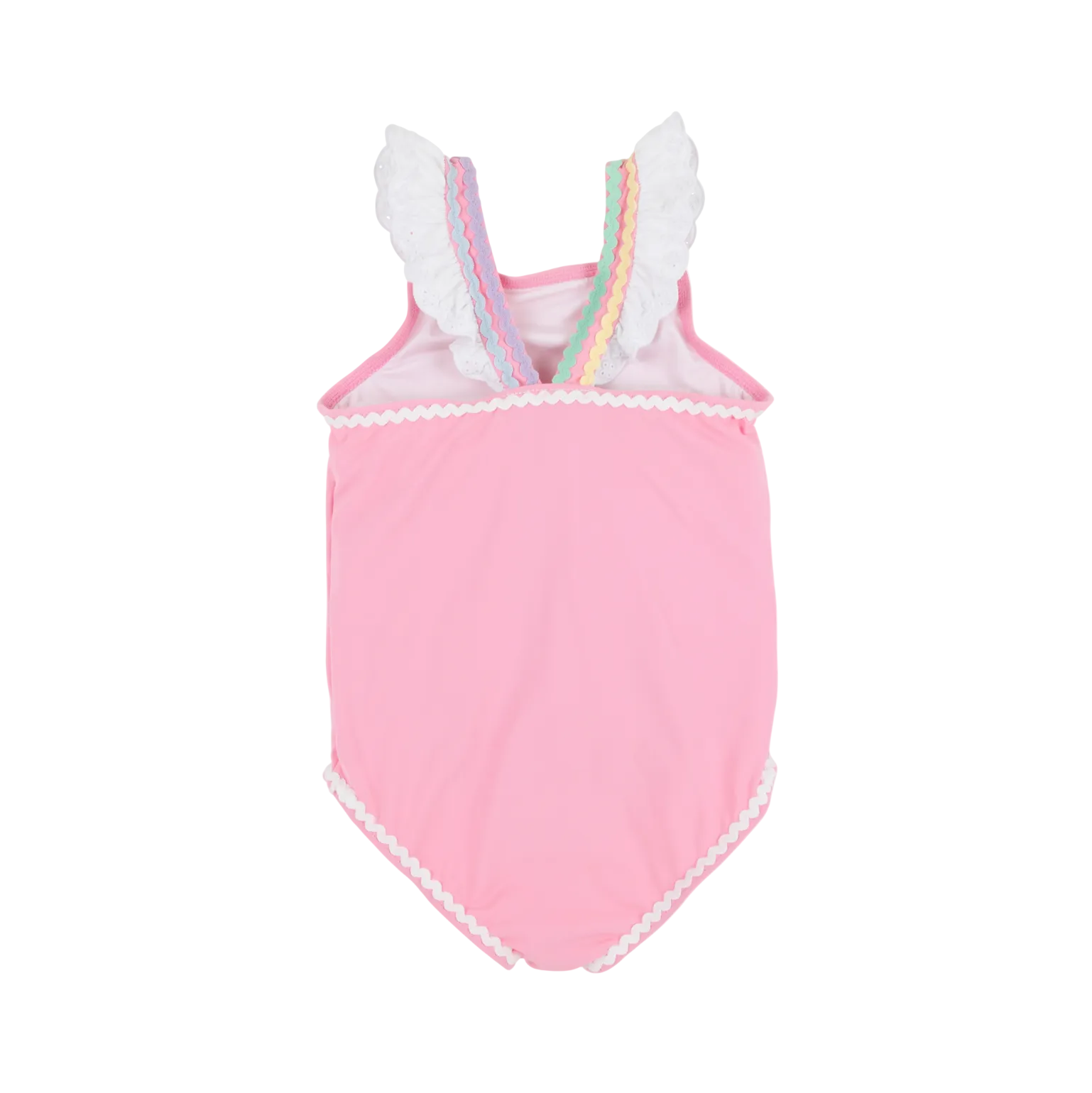 Long Bay Bathing Suit Hamptons Hot Pink Worth Ave White Multicolor