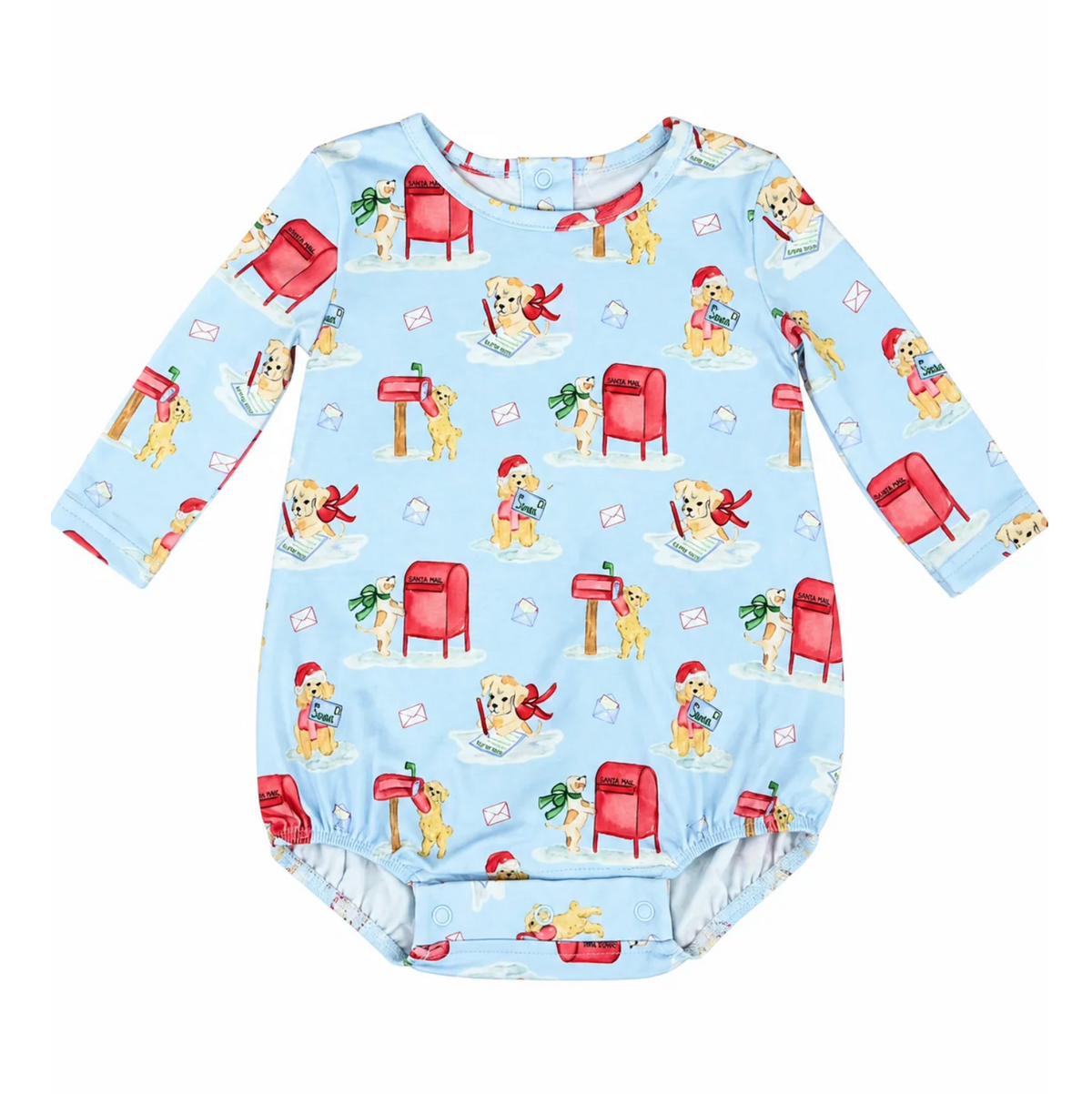 Long Sleeve Bates Bubble Letter to Santa Paws