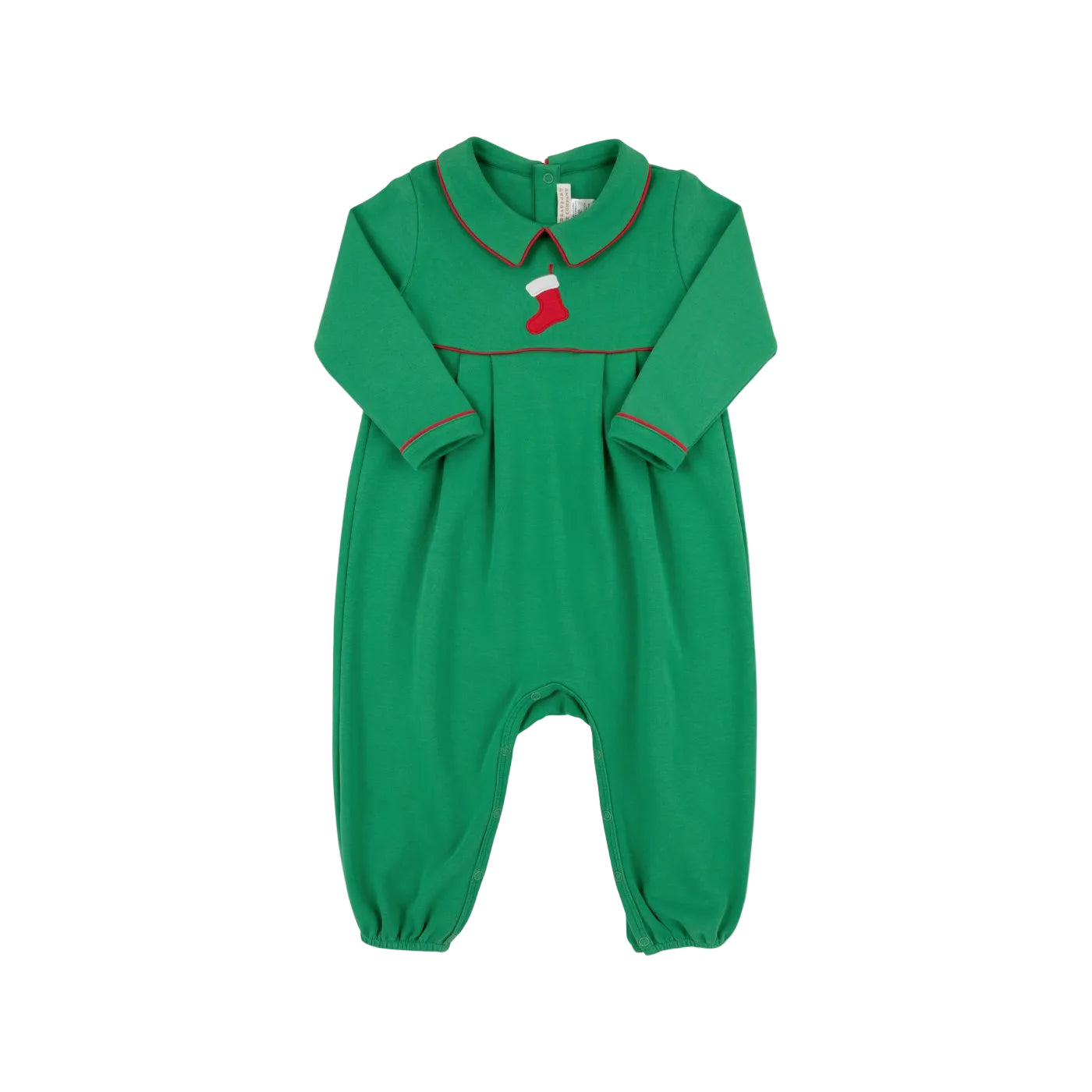 Long Sleeve Bradford Romper Kiawah Kelly Green/Richmond Red/Stocking