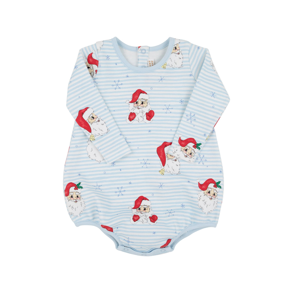 Long Sleeve Patton Play Bubble Dear Santa (Buckhead Blue Stripe)/Buckhead Blue