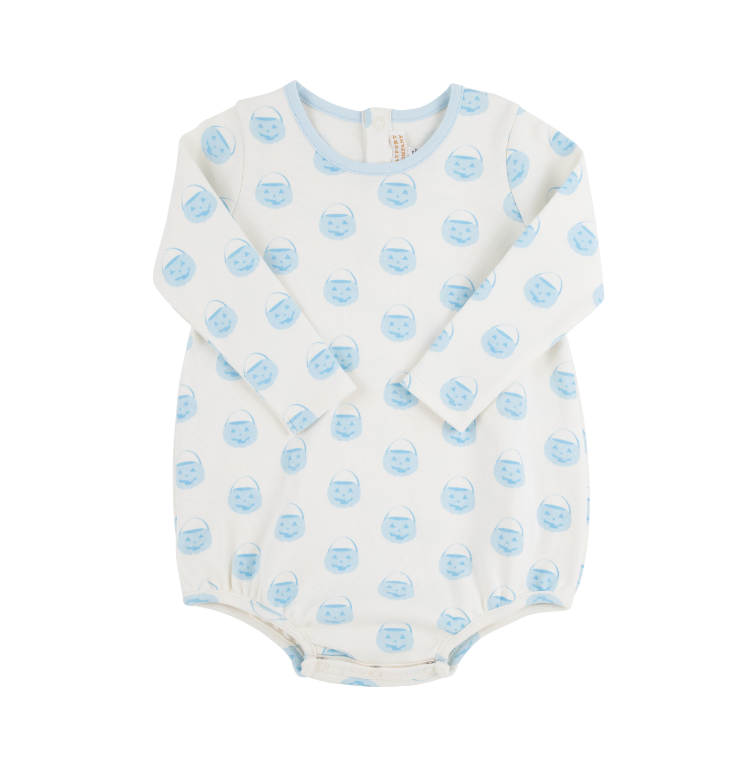 Long Sleeve Patton Play Bubble Vintage-Prep Pumpkin Pails (Buckhead Blue)/Buckhead Blue