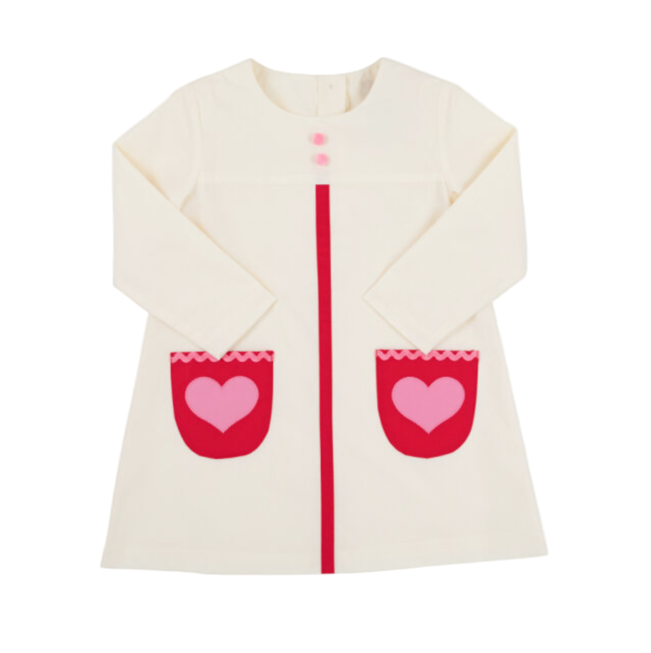 Long Sleeve Peggy's Pocket Dress Palmetto Pearl/Richmond Red/Hamptons Hot Pink/Hearts